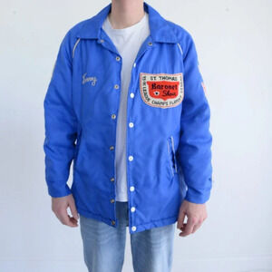 VTG 70S Macarthur Sports Blue St.Thomas Baronet Shoes Playoff Champs 75-76 Coat